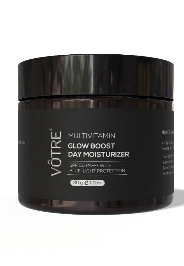Multi Vitamin Glow Boost Day Moisturiser SPF 50 PA+++ | Multi Vitamin Complex, Niacinamide & Vitamin B9 | For Daily Vitality, Skin Renewal & Early Ag