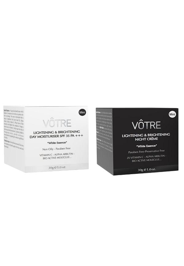 Mini Lightening & Brightening Day & Night Crème Combo
