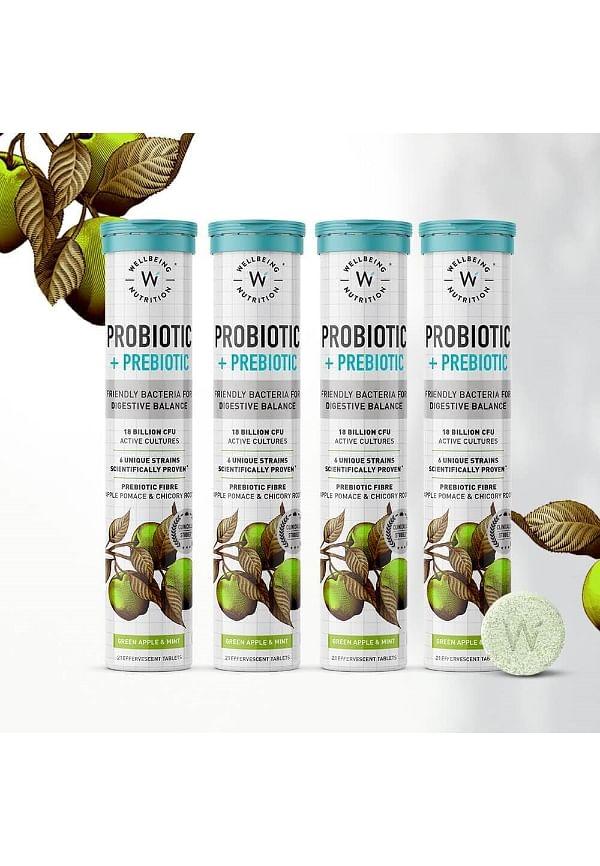 Probiotic + Prebiotic - Complete Digestive Balance - (Pack Of 4 )