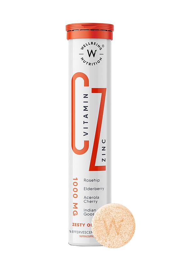 Vitamin C + ZincNatural and Organic Immunity Booster100% RDA1000mg Vitamin C (16 Effervescent Tablets)