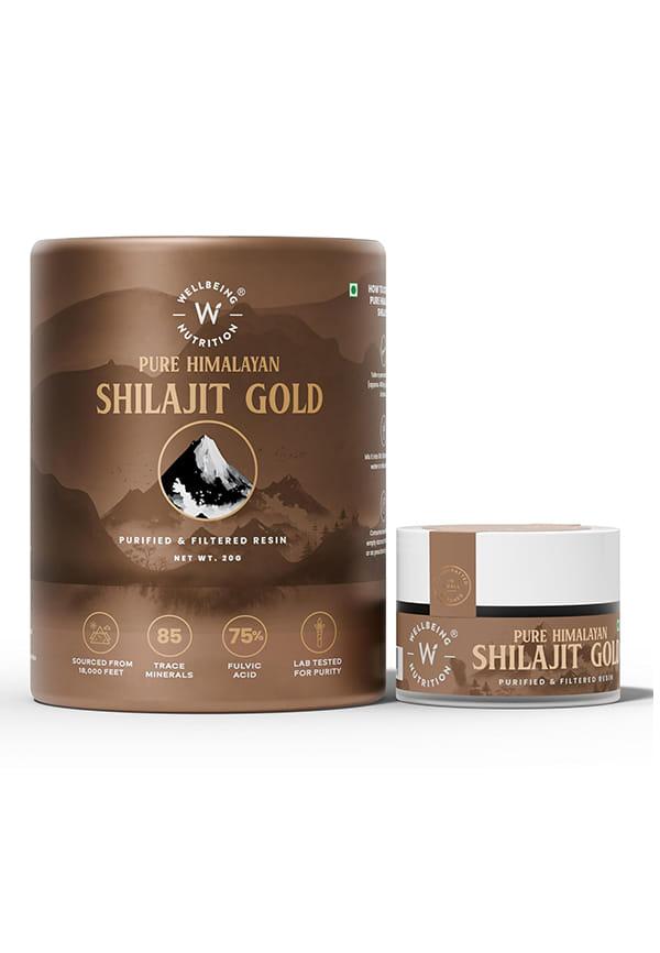 Pure Himalayan Shilajit Gold for Strength, Stamina, Performance, Stress Relief and Vitality