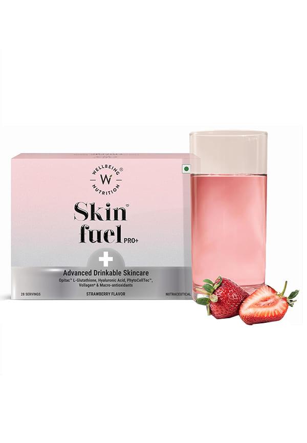 Wellbeing Nutrition Skin Fuel Pro+| Valencia Orange Flavour, 28 Servings