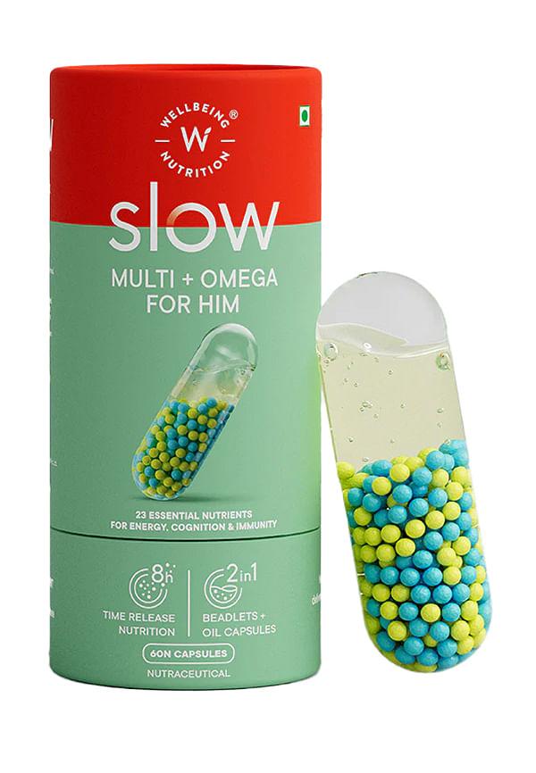 Slow Multi + Veg Omega 3 || 23 Vitamins & Minerals, 15 Antioxidants & Digestive Enzymes