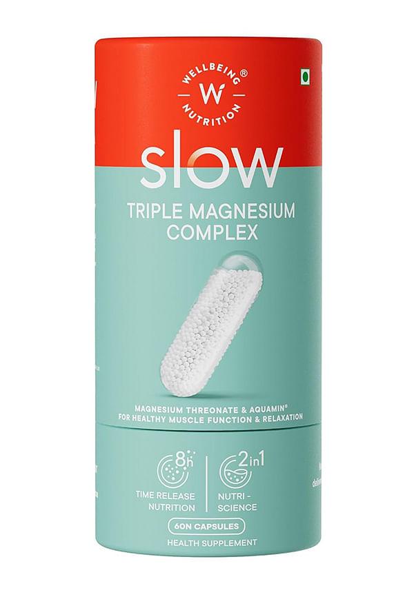 Slow Triple Magnesium Complex with Glycinate, Aquamin Citrate & Threonate - 1000 mg