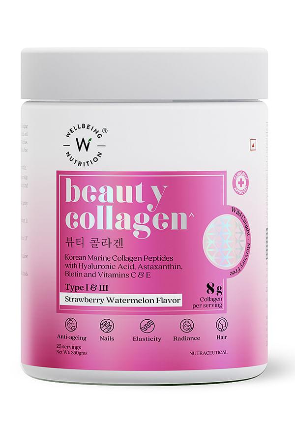 Beauty Korean Marine Collagen Peptides with Type I & III Strawberry Watermelon