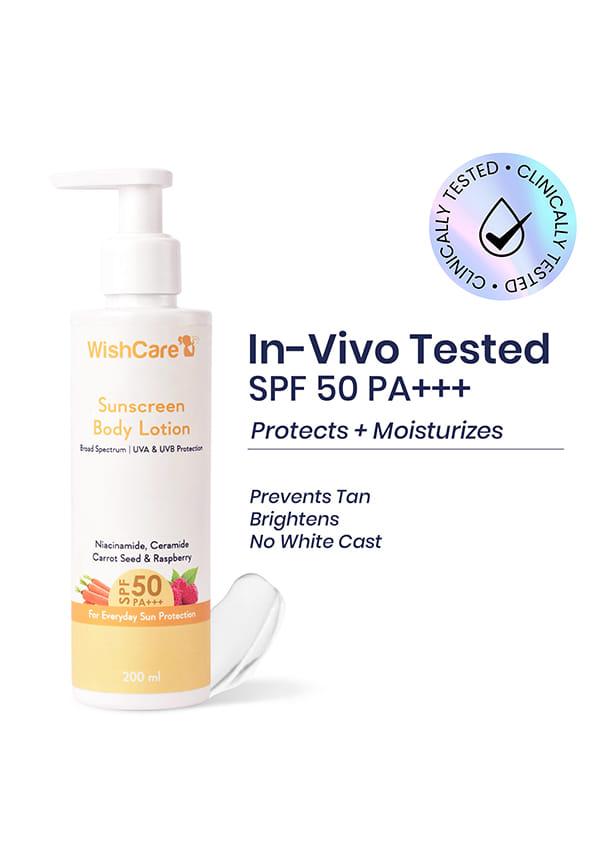 SPF50 Sunscreen Body Lotion - Broad Spectrum - UVA & UVB Protection