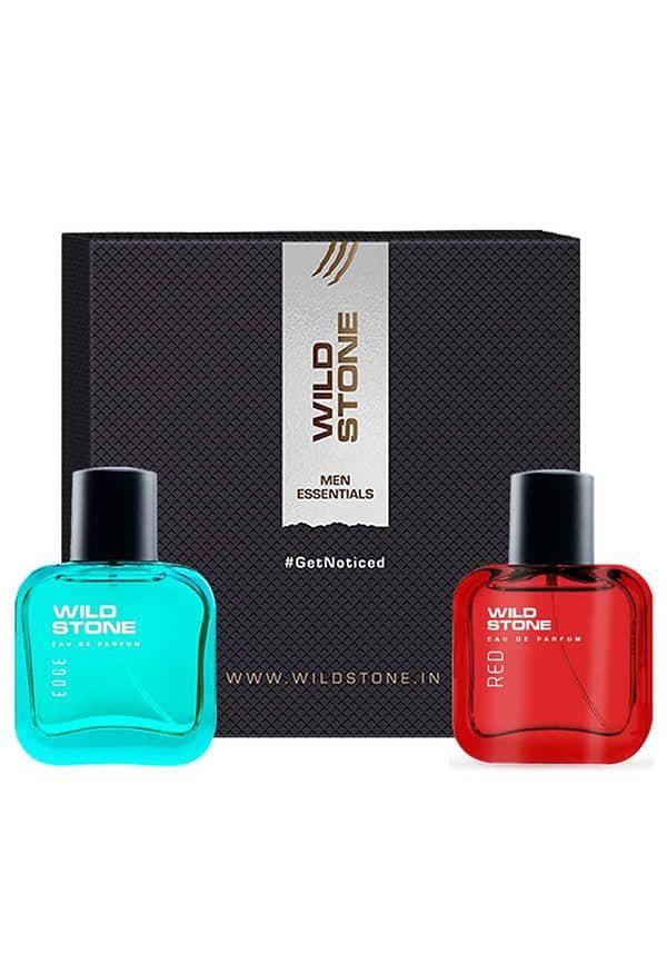 Gift Hamper with Edge and Red Long Lasting Mens Perfume