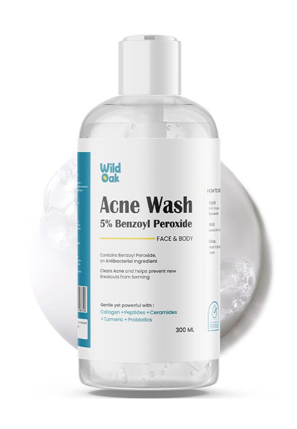5% Benzoyl Peroxide Acne Wash for Face & Body