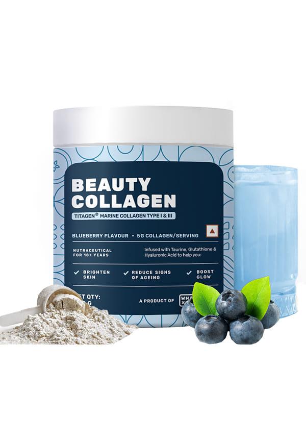 Beauty Collagen with Glutathione, Biotin, & Vitamin C - Blueberry Flavour