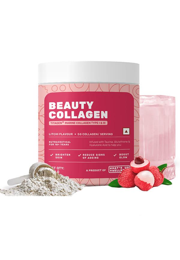 Beauty Collagen with Glutathione, Biotin, & Vitamin C - Litchi Flavour