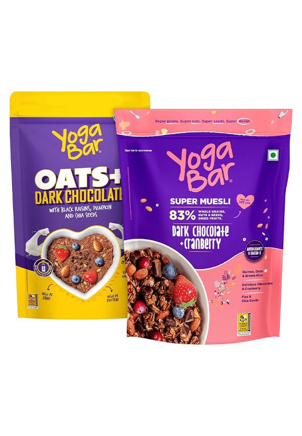 Dark Chocolate Oats + Dark Chocolate Muesli