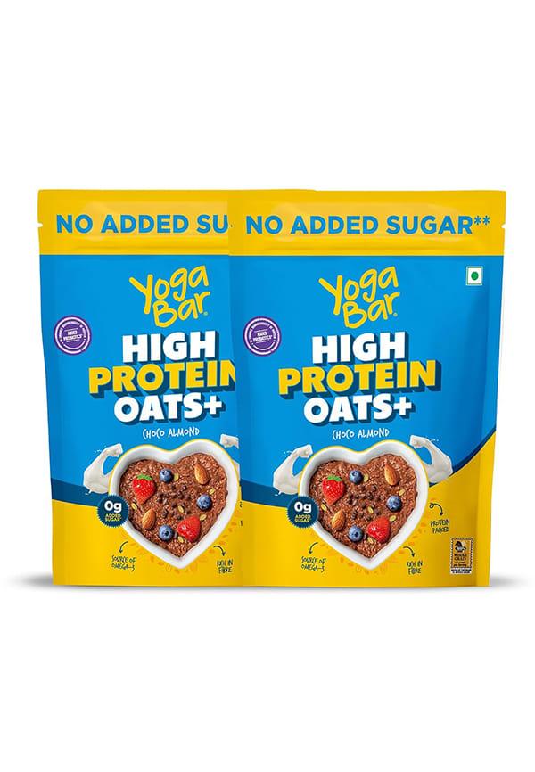 High Protein Oats | 20g Protein | Choco Almond Oatmeal |Breakfast cereal Pouch