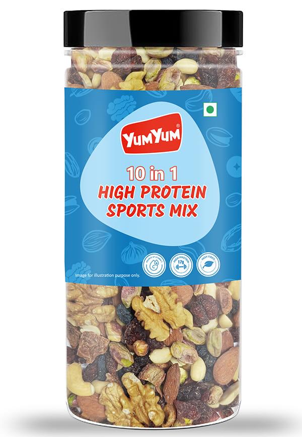Premium 10 in 1 High Protein Sports Mix | Rich in Fiber |Plant Based Protein
