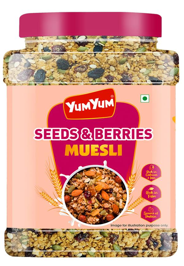 Seeds & Berries Muesli | Whole Grain, Raisins, Cranberries, Watermelon Seeds, Pumpkin Seeds