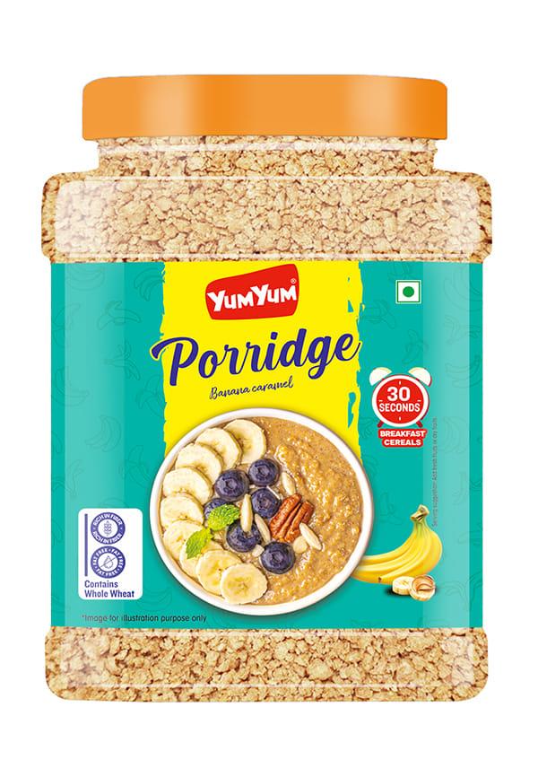 Banana Caramel Porridge Healthy breakfast Cereal Jar