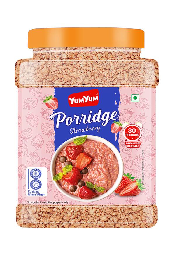 Strawberry Porridge / Healthy breakfast Cereal/Ready to Eat/Low in Fat Jar
