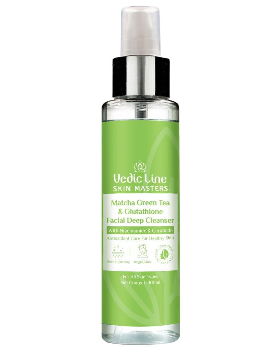 Matcha Green Tea & Glutathione Facial Deep Cleanser with Ceramide & Hyaluronic Acid 