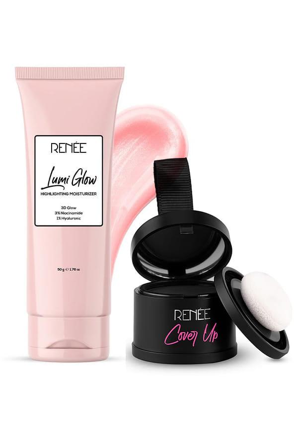 Cover-Up Hair Powder + Lumi Glow Highlighter Moisturizer