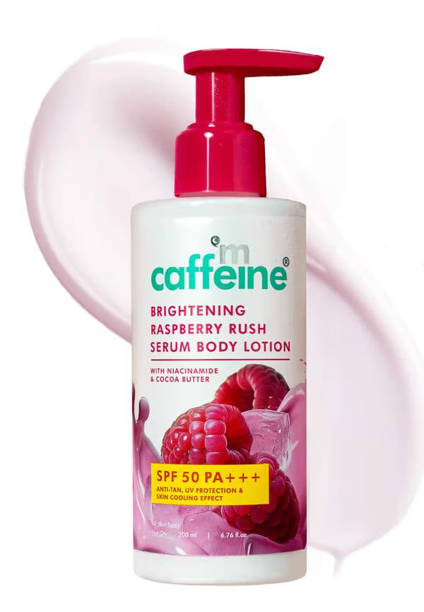 Brightening Raspberry Rush Serum Body Lotion SPF 50 PA+++ With Niacinamide