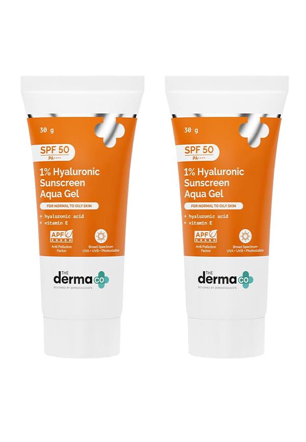 1% Hyaluronic Sunscreen SPF 50 Aqua Gel Pack Of 2