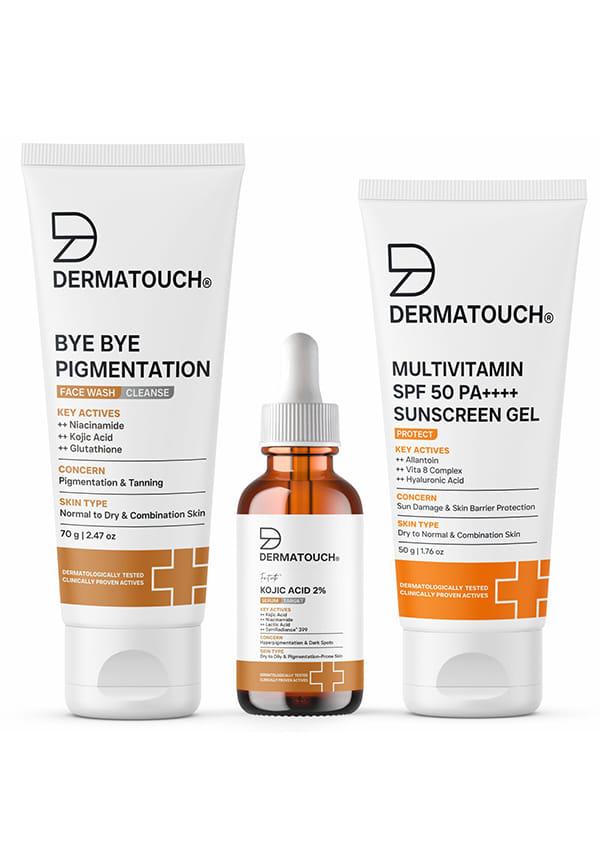 Pigmentation Control Trio | Face Wash + Kojic Acid 2% Serum + Sunscreen PA++++