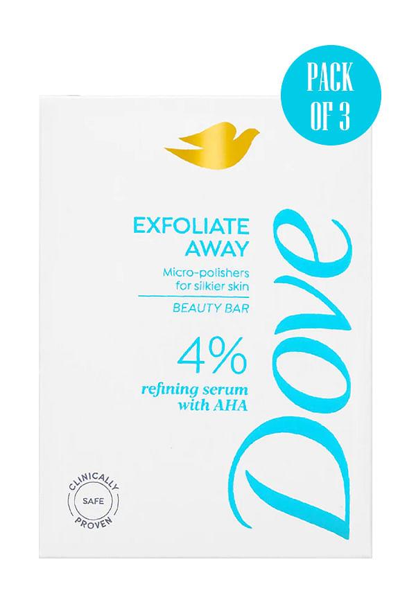 Dove 4% Refining Serum + AHA Exfoliate Away Serum Beauty Bar