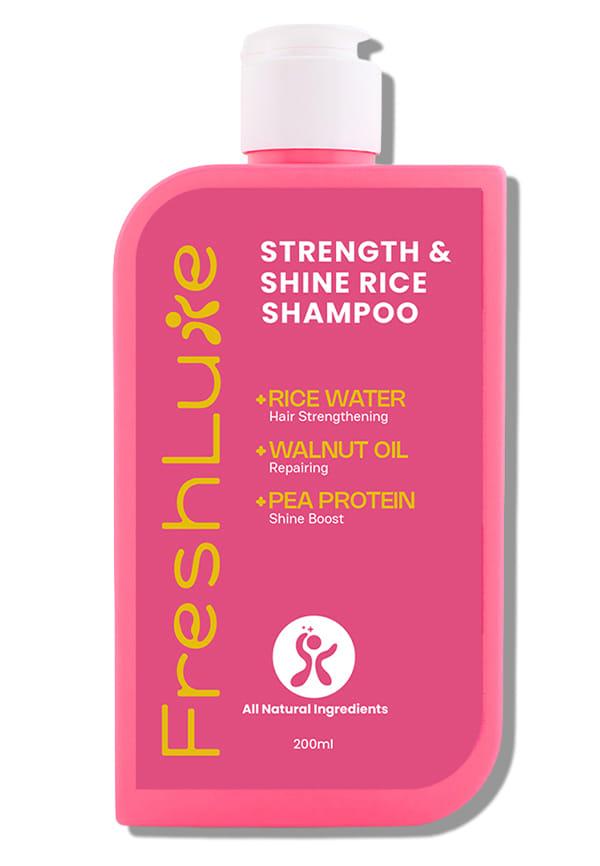 Strength & Shine Rice Water Shampoo Walnut Oil & Pea Protein Deep Nourishment & Strength