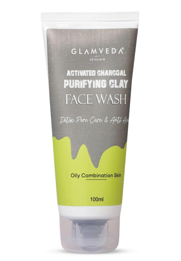 Activated Charcoal Clay Face Wash, Fights Pollution and Acne, Oil Control