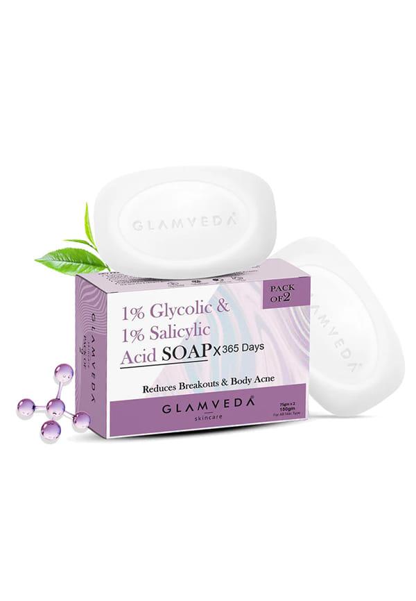 1% Glycolic Acid & 1% ww Salicylic Acid Body Acne Soap