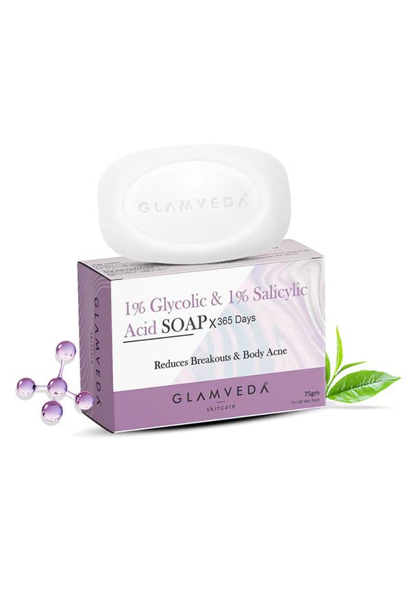 1% ww Glycolic Acid & 1% ww Salicylic Acid Body Acne Soap