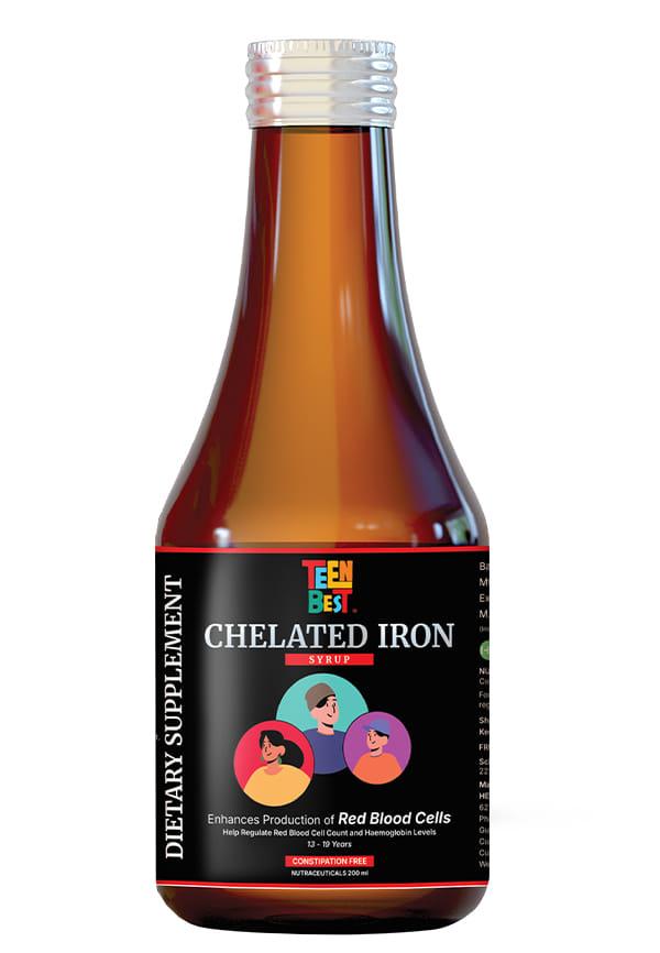 Teen Chelated Iron Liquid Supplement with Zinc & Folic Acid