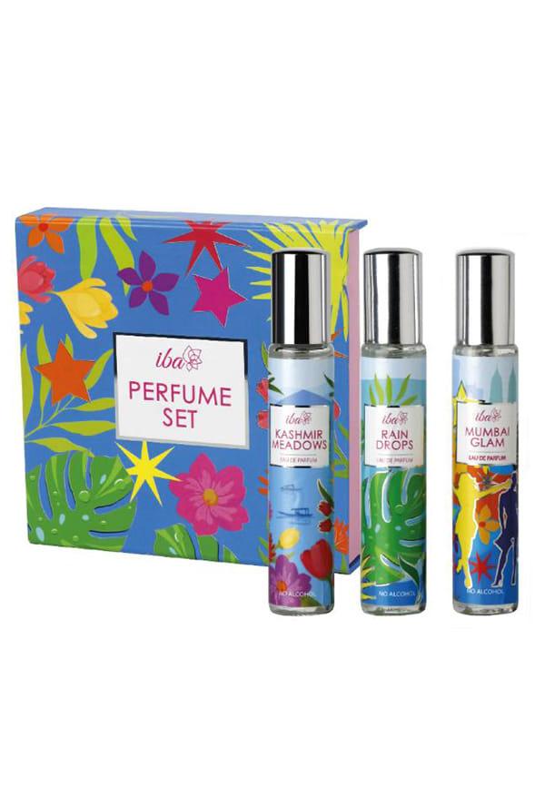 Perfume Set (Rain Drops, Kashmir Meadows, Mumbai Glam)