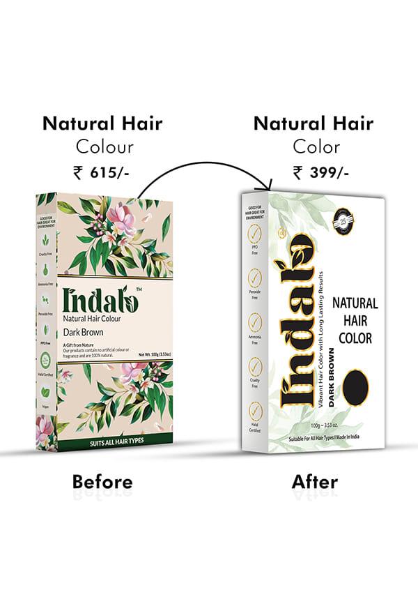 Natural Hair Color Dark Brown | With Natural Ingredient Ammonia-Free