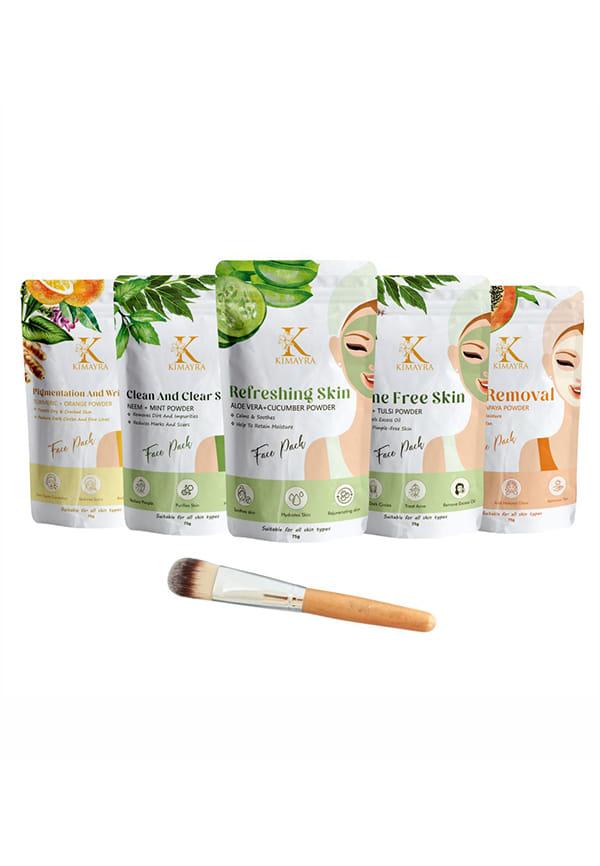 Skin Care Combo Powder (Aloevera + Cucumber, Orange + Papaya, Neem + Mint, Neem + Tulsi, Turmeric + Orange)