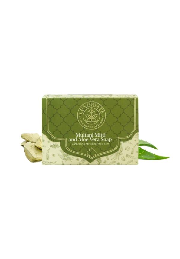 Multani Mitti and Aloe Vera Exfoliating for Acne-Free Skin Soap