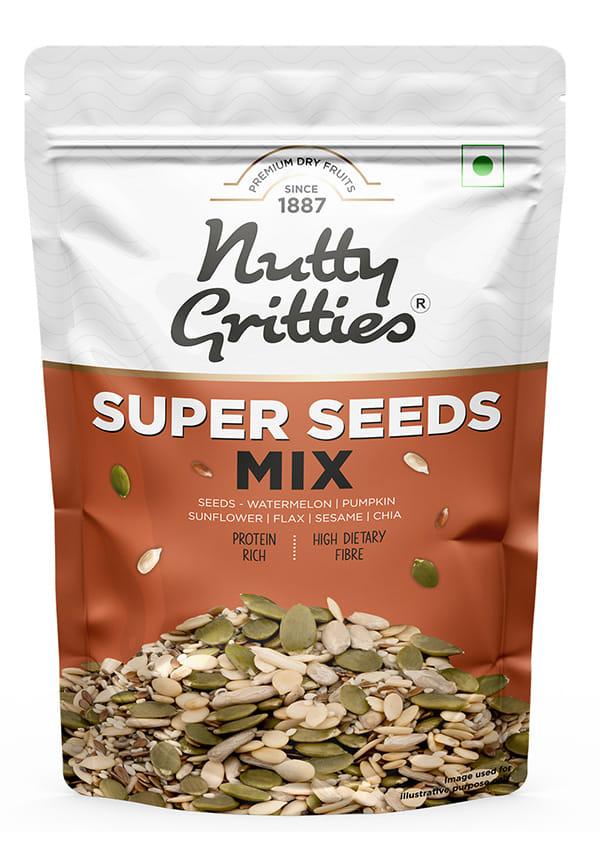 Super Seeds Mix - Roasted - Flax, Chia, Sesame, Sunflower, Watermelon, Pumpkin Seeds
