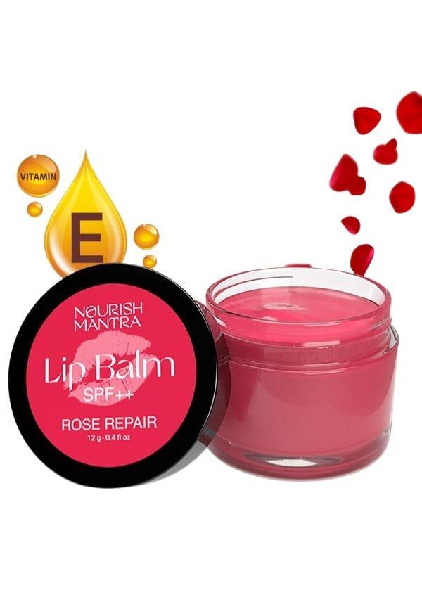 Rose Repair Lip Balm for Dry, Chapped and Dark Lips - 12 gm