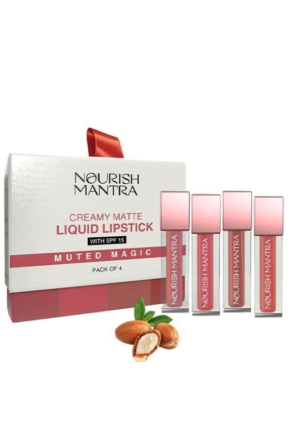 Muted Magic Creamy Matte Liquid Lipstick with SPF & Long Lasting Stay - 1.2 ml Each