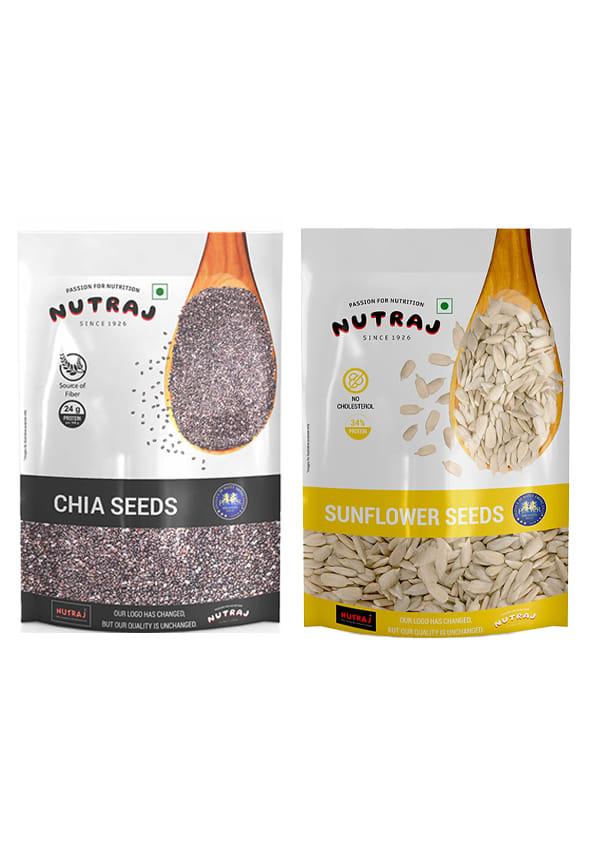 Seeds Combo Pack Sunflower Seeds, Chia Seeds