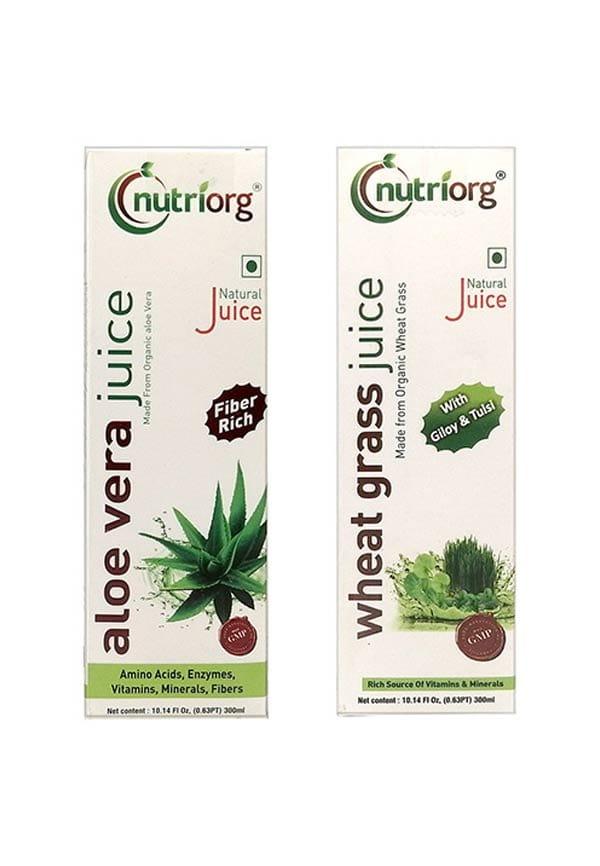 Aloe Vera Juice & Wheatgrass Juice