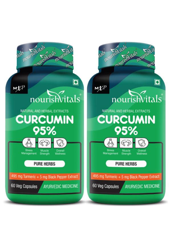 Curcumin 95% Curcuminoids, 500 mg Turmeric with Piperine Extract Supplement