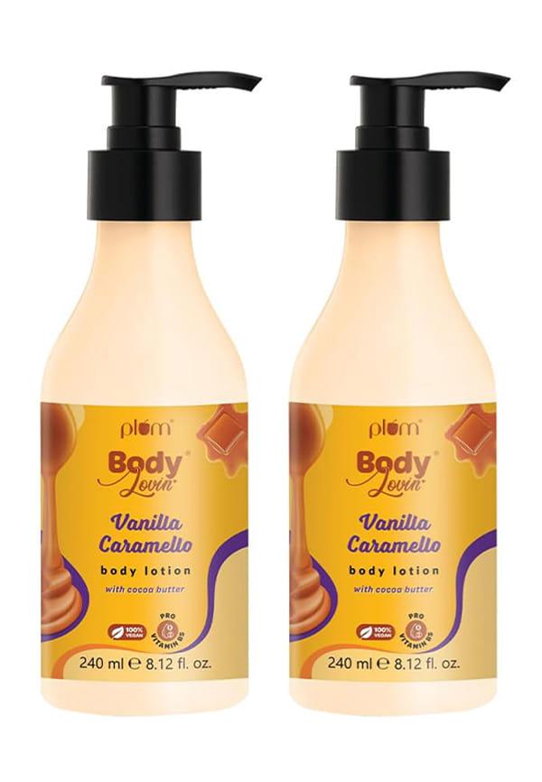 BodyLovin' Vanilla Caramello Body Lotion | Cocoa Butter & Vitamin B5 (pack of 2)