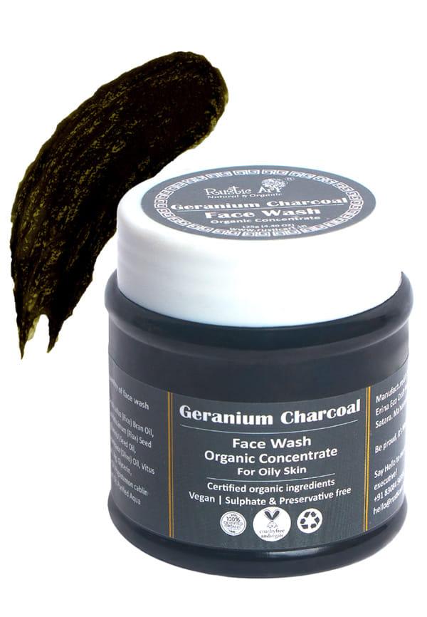 Organic Geranium Charcoal Face Wash Concentrate