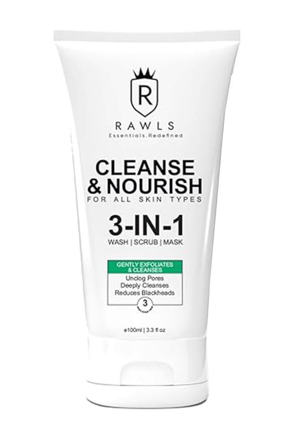 3-in-1 Face Wash, Scrub & Mask ,Reduces Blackheads & Unclogs Pores