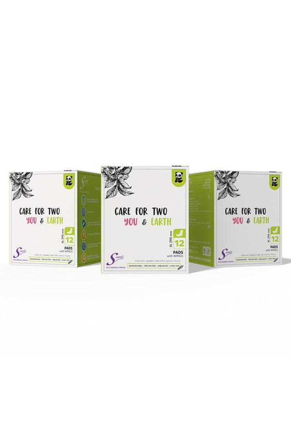 Biodegradable Bamboo XXL Pads Overnight