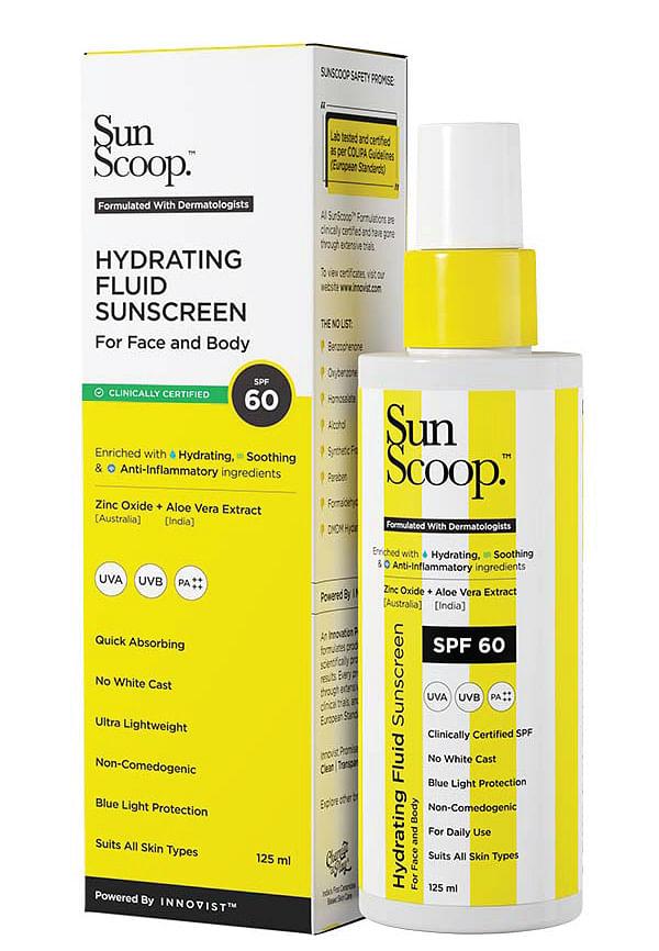 Hydrating Fluid Sunscreen For Face and Body, SPF 60 PA++++