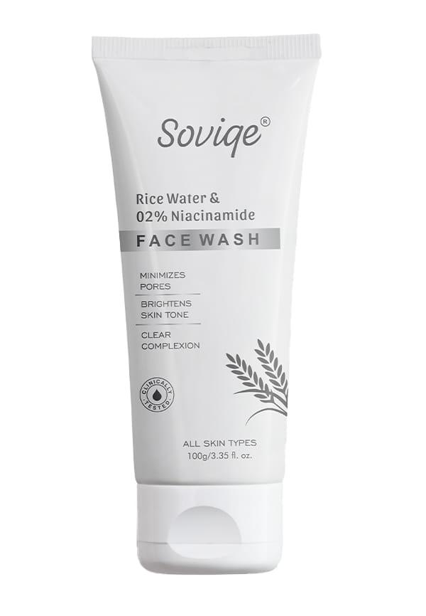 Rice Face Wash | With 2% Niacinamide | Face wash for oily skin, dry skin | Best face wash for men & Women | Face wash for sensitive skin, acne | All