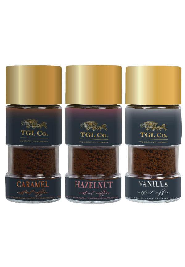 Flavoured Coffee Combo of 3 (Hazelnut, Caramel & Vanilla)