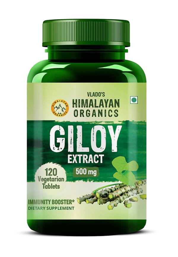 Vlado's Himalayan Organics Giloy Extract | Immunity Booster | Helps in Blood Purification | 120 Veg Tablets