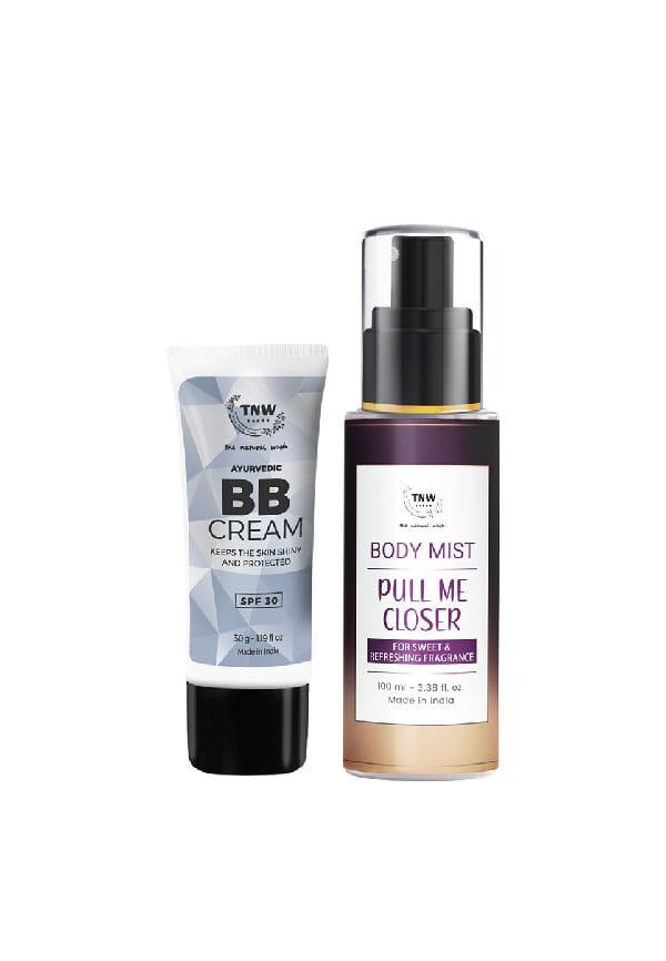 Combo with Pull Me Closer Body Mist and BB Cream | For LongLasting Fragrance & No Makeup Look | Suitable for All Skin Types